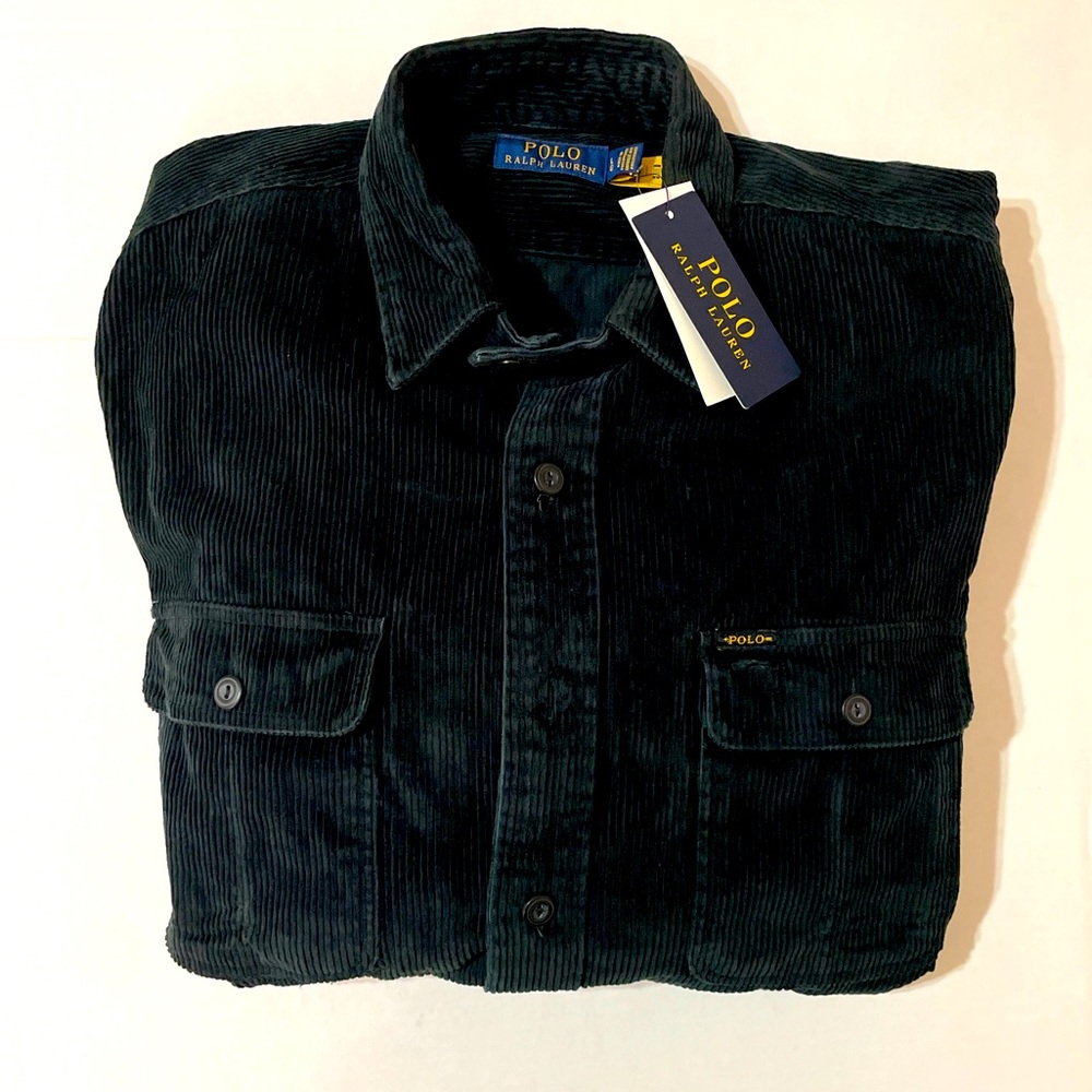 Polo by Ralph Lauren Black Corduroy Overshirt